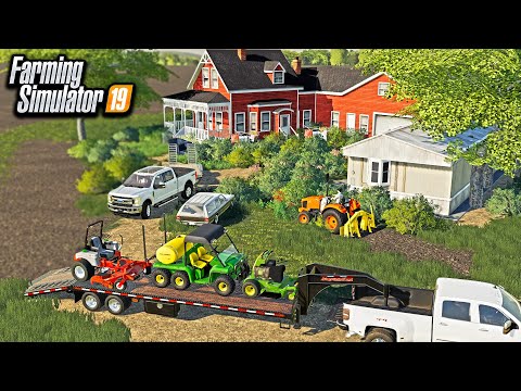 MOWING & CLEARING AN ABANDONED HOUSE! (BUSHES & JUNK EVERYWHERE) | FARMING SIMULATOR 2019