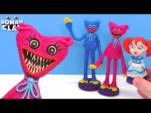 Ms Huggy Wuggy and Poppy ✋ Poppy Playtime with Clay | Roman Clay Tutorial