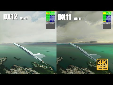 MSFS Sim Update 7 – DX12 vs DX11 performance | 4K 60fps | Microsoft Flight Simulator