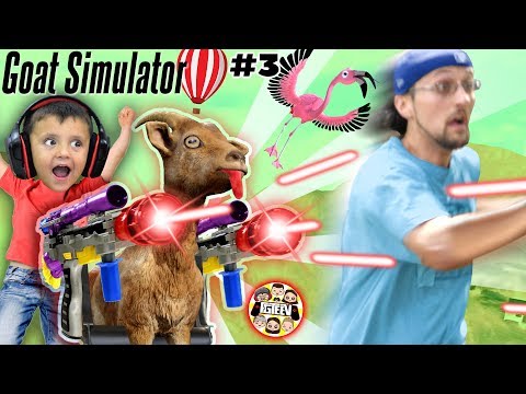 MY GOAT IS AFTER ME!!  FGTeeV Goat Simulator Pay Day w/ Gary the Shark #3