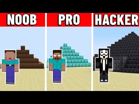 NOOB VS PRO VS HACKER: NÃO ESCOLHA A PIRÂMIDE ERRADA NO MINECRAFT!!