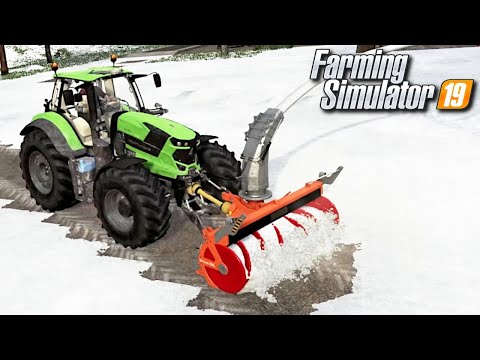 Odśnieżanie podwórka ❄️ – Farming Simulator 19 | SEASONS #16
