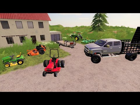 Our lawn business has the best mowers and truck | Farming Simulator 19