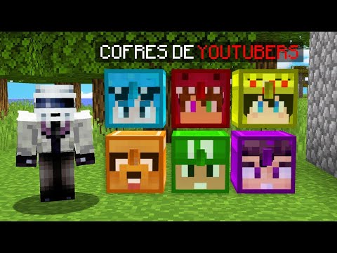 Paso Minecraft pero Hay COFRES Personalizados de YOUTUBERS