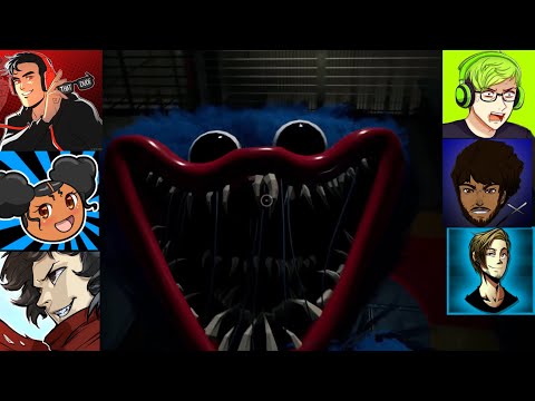 PEOPLE REACT TO “HUGGY WUGGY’S” VENT CHASE/JUMPSCARE [Added More Youtubers]