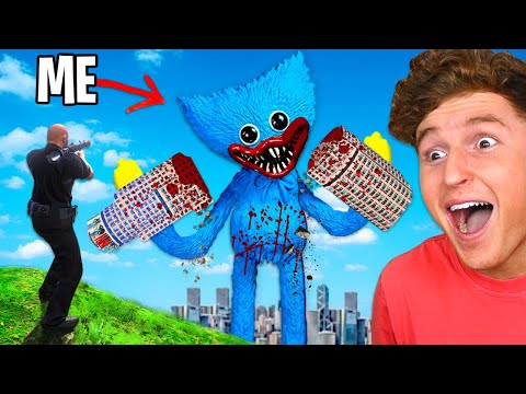 Playing As HUGGY WUGGY In GTA 5! (Poppy Playtime Mod)