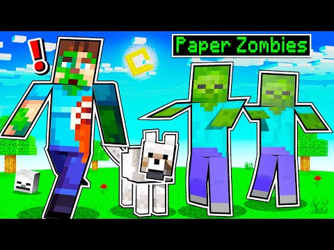 PLAYING MINECRAFT as 2D PAPER!