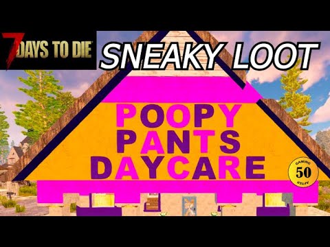 POOPY PANTS DAYCARE SNEAKY LOOT! 7 Days to Die #shorts   1×1