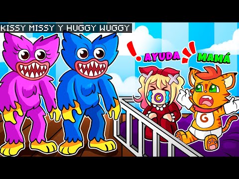 ¡POPPY PLAYTIME ES NUESTRO NIÑERO! 😭 | SRGATO Y FLORCITA10 VS HUGGY WUGGY Y KISSY MISSY EN MINECRAFT
