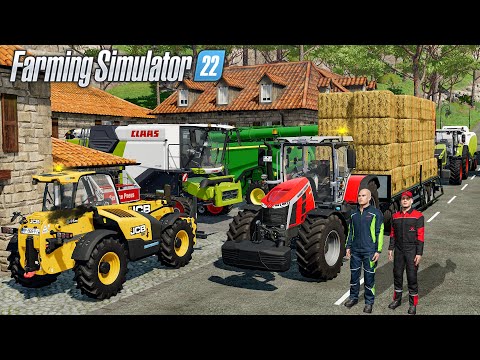 PREMIER Chargement de PAILLE & ESSAI des Ouvriers INTELLIGENTS (Farming Simulator 22)