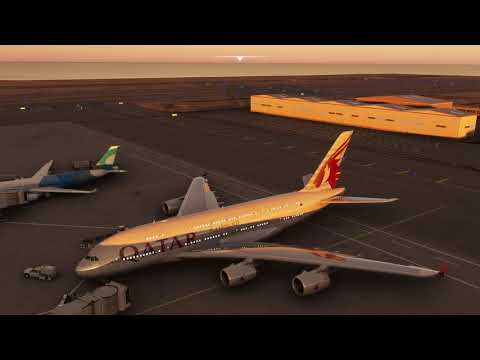 Qatar Airways Airbus A380 (Doha – Gibraltar) – Microsoft Flight Simulator