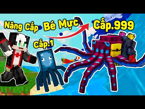 REDHOOD THỬ THÁCH 24H NÂNG CẤP BÉ MỰC THÀNH THỦY QUÁI TRONG MINECRAFT*MỀU SỞ HỮU THÚ CƯNG BẠCH TUỘC
