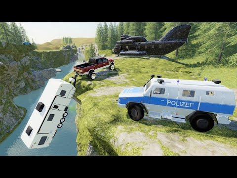 Rescuing campers stranded in flooded river | Farming Simulator 19 camping and mudding