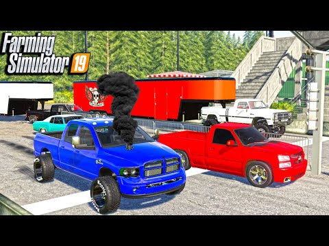 RICH REDNECK DRAG RACING! (CRAZY FAST DRAG TRUCK!) | (ROLEPLAY) FARMING SIMULATOR 2019
