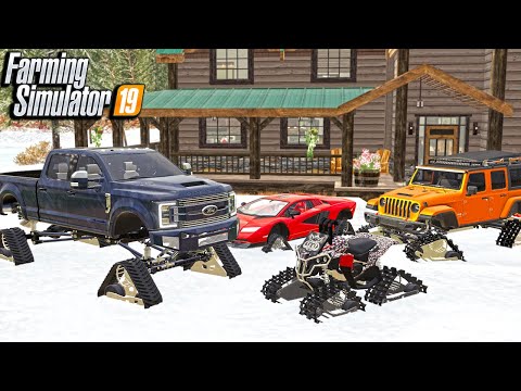 RICH REDNECK GOES RIPPING IN THE SNOW! (ANYLEVEL F350 ON TRACKS) | (ROLEPLAY) FARMING SIMULATOR 2019