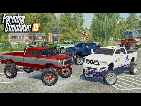 RICH REDNECK GOES TO SEMA! MASSIVE LIFTED TRUCKS | (ROLEPLAY) FARMING SIMULATOR 2019