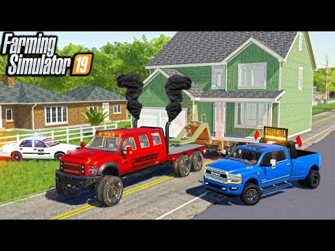 RICH REDNECK HAUL'S MASSIVE HOUSE WITH 6X6 F550 | (ROLEPLAY) FARMING SIMULATOR 2019