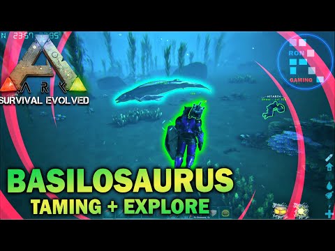 RON Found A Secret Cave While Riding His New Tamed Basilosaurus | ARK : Survival Evolved