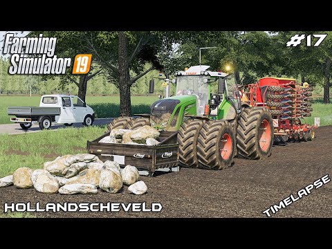 Seeding and picking ROCKS | Animals on Hollandscheveld | Farming Simulator 19 | Episode 17