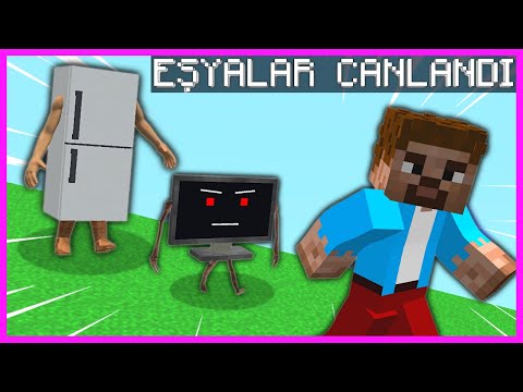 ŞEHİRDEKİ TÜM EŞYALAR CANLANDI! 😱 – Minecraft
