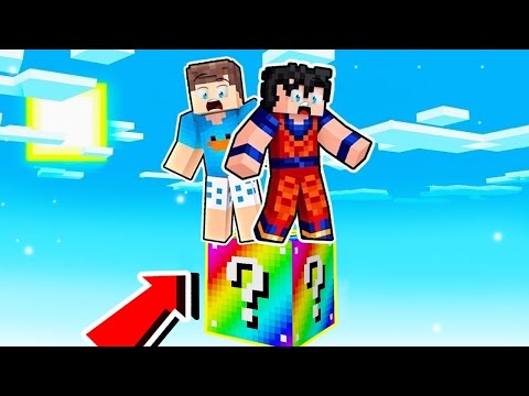 SOBREVIVA EM APENAS 1 BLOCO DE LUCKY BLOCK SPIRAL NO MINECRAFT!
