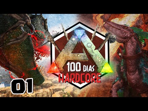 SOBREVIVENDO 100 DIAS NO ARK HARDCORE: ARK:SURVIVAL EVOLVED – O INICIO #01