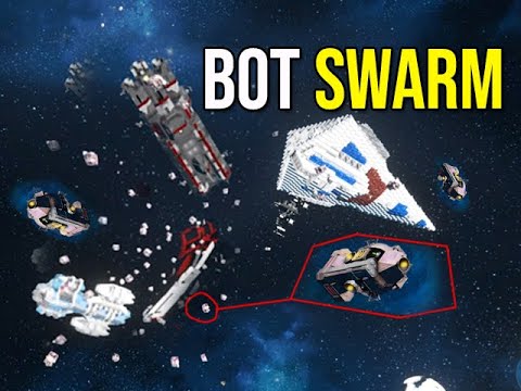 Space Engineers – 1000's of Drones Swarm 52 Player Server