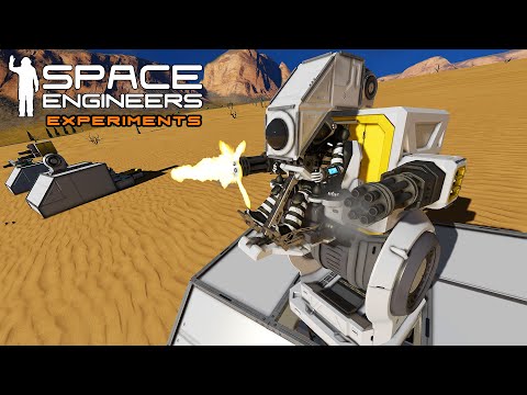 Space Engineers Experiments: Mouse Controlled Turret (No Script And Scripted)
