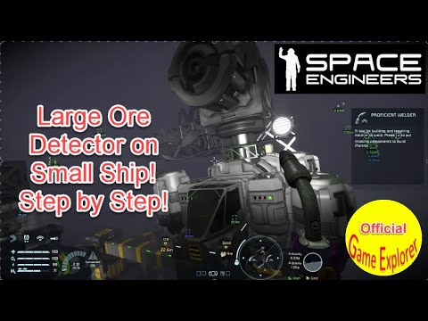 Space Engineers Large Grid Ore Detector on a Small Grid Ship. Step by step tutorial.