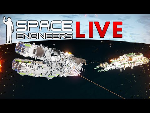 Space Engineers LIVE – WATER SERVER BATTLE!