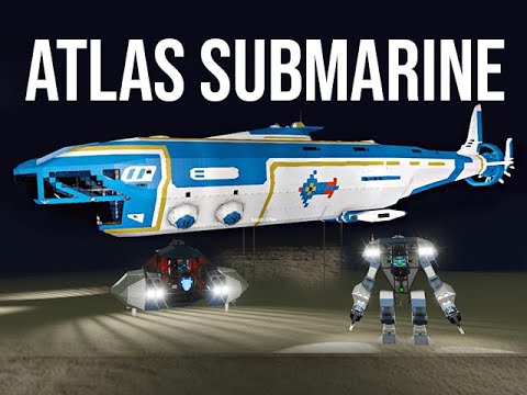 Space Engineers – Subnautica Atlas Submarine Walker & Escape Pods
