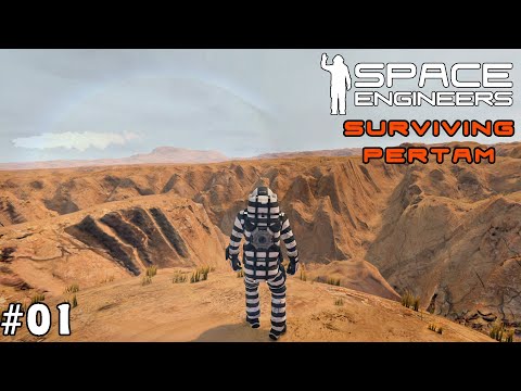 Space Engineers Surviving Pertam: Getting Started In A New Planet | Part 1