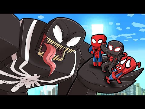 SPIDERMAN vs VENOM Map Wars! (Minecraft)