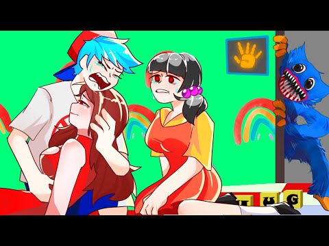 Squid Game FNF VS Huggy Wuggy In Poppy Playtime Game – Friday Night Funkin' – Rainbow Animation