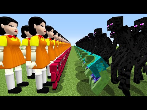 SQUİD GAME ORDUSU VS MUTANT CANAVAR ORDUSU 😱 – Minecraft
