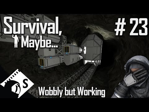 Survival, Maybe… #23 Piston Elevator with Vanilla (A Space Engineers Survival Series)