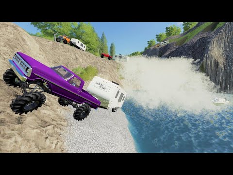 Taking our camping trip to the extreme | Farming Simulator 19 camping and mudding