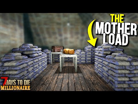 The Base Building Supplies MOTHER LOAD!  – 7 Days to Die: MILLIONAIRE! Day 11 (Let's Play Gameplay)