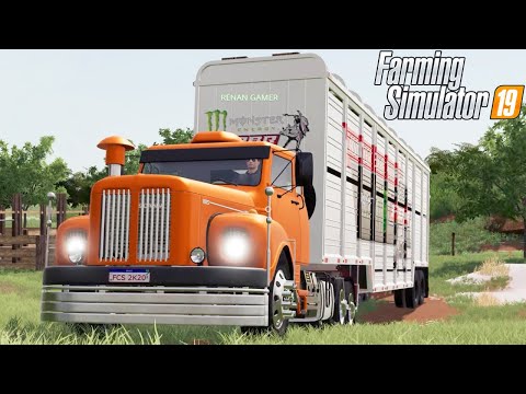 TRANSPORTANDO A MAIOR CARGA DE GADO | Farming Simulator 19 | Fazenda Porto Barrinha – Episódio 130