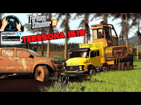 Transportando trator de esteira no mercedes 1519 | Farming simulator 19