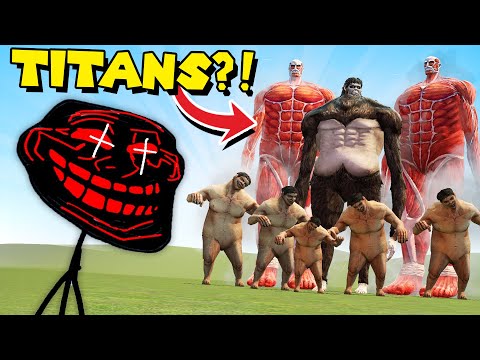 TROLLS vs TITANS?! (Garry's Mod)