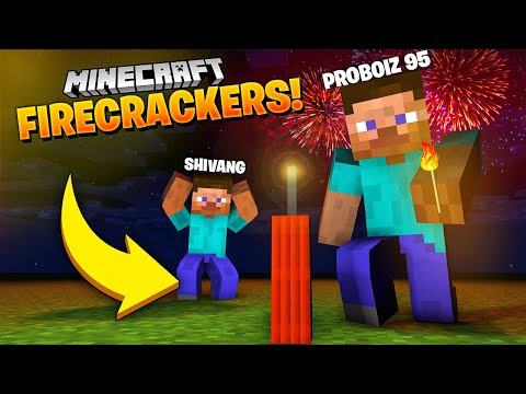 Trying Diwali Firecrackers in Minecraft with @Gaming with shivang 2.0