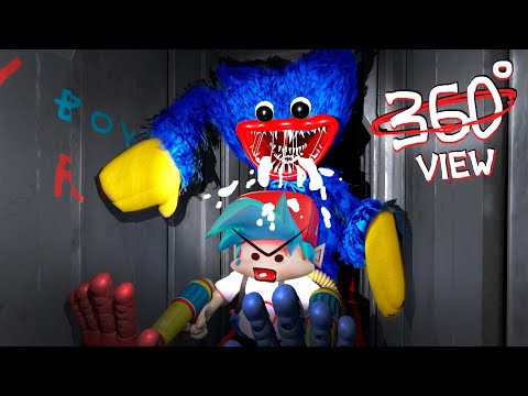 Vs Huggy Wuggy 360°  FNF x Poppy Playtime Animation First Person.