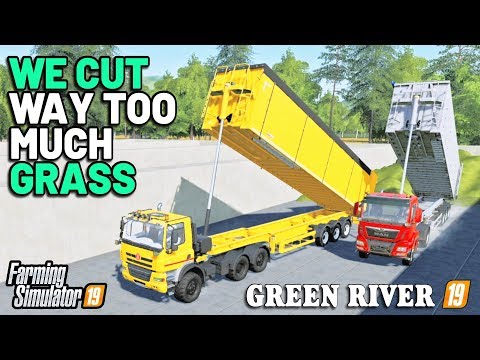 WE CUT WAY TOO MUCH GRASS! | Green River Farming Simulator 19 – Episode 8