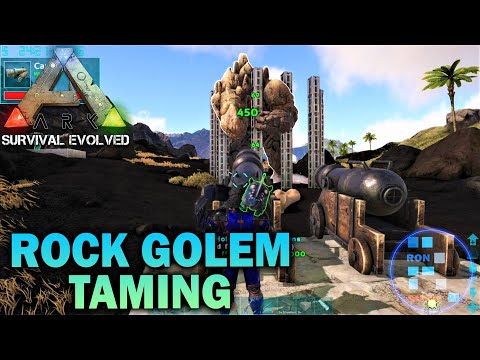 We Tried To Tame ROCK ELEMENTAL With Canon | ARK : Survival Evolved