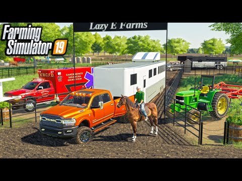 WEEKEND RODEO WITH THE BOYS! LIFTED TRUCKS, BRONC RIDING, | (ROLEPLAY) FARMING SIMULATOR 2019