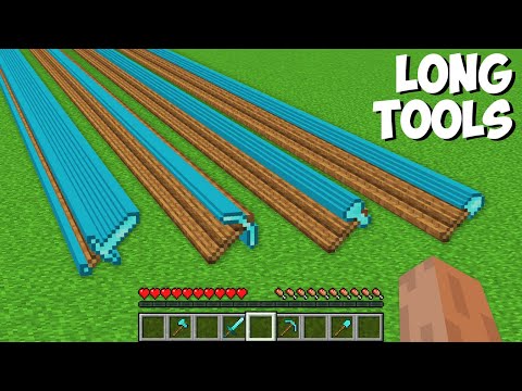 What if YOU CRAFT SUPER LONG TOOLS in Minecraft ? NEW SECRET ITEMS !