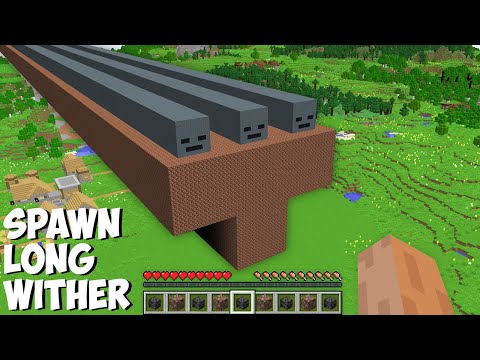 What if you SPAWN SUPER LONG WITHER OF 1000 BLOCKS in Minecraft ? LONGEST WITHER !