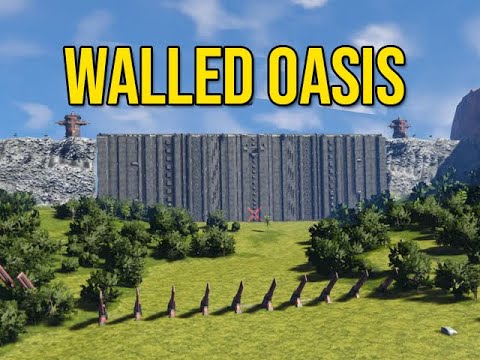 Wheeled Cities Attack Walled Oasis – Space Engineers Server
