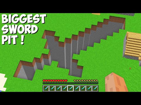 Where DOES THIS BIGGEST SWORD PIT LEAD in Minecraft ? CURSED SWORD TUNNEL !